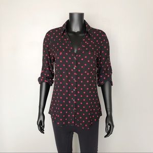 Express Polkadot Portofino Button Down Shirt